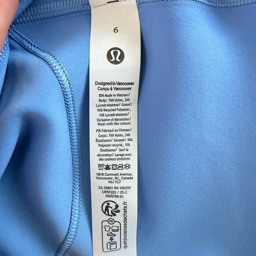 NWT Lululemon Glow Up HR Tight 25 Pool Blue Size 6 Laser Cut Leggings $118 NEW - Picture 8 of 10